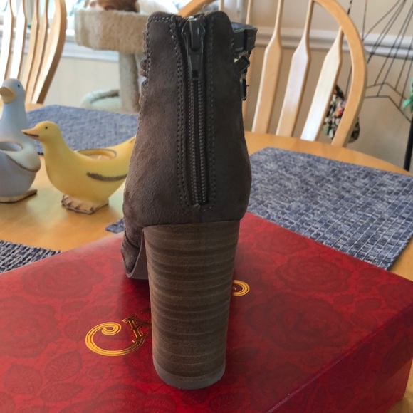 Chunky heels open toe shoes - Picture 7 of 8